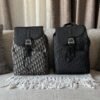 Christian Dior Oblique Canvas Saddle Backpack