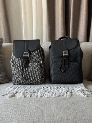 download Christian Dior Oblique Canvas Saddle Backpack