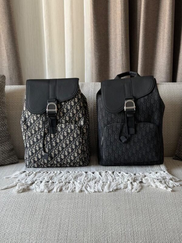Christian Dior Oblique Canvas Saddle Backpack